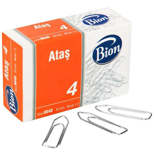 Mas 9040 Bion Ataş 33 mm No:4 80'li Paket ürün görseli