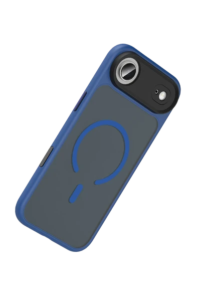 Apple iPhone 17 Air Megane Magsafe Kapak - Lacivert - Resim 4