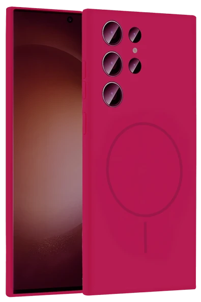 Samsung Galaxy S24 Ultra Kılıf Jully Magsafe Kapak - Fuşya ürün görseli 1
