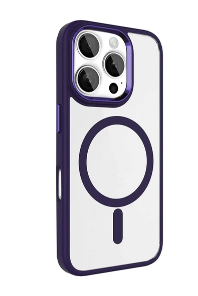 Apple iPhone 16 Pro Max Terea Magsafe Kapak - Derin Mor - Resim 3