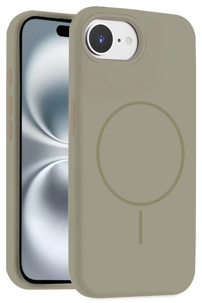iPhone 16E Kılıf Jully Magsafe Kapak - Çöl Titanyum - Resim 4
