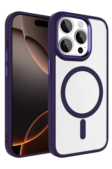 Apple iPhone 15 Pro Max Terea Magsafe Kapak - Derin Mor - Resim 5