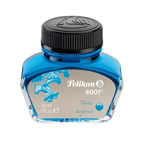 Pelikan 4001 Şişe Mürekkep 30 ml Turkuaz - Resim 2