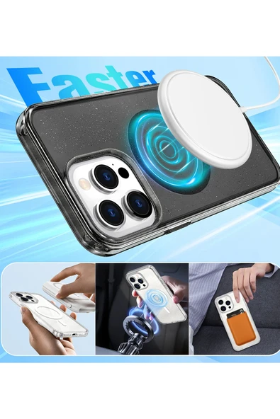 Apple iPhone 15 Star Magsafe Kapak - Siyah - Resim 5