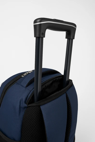 Çekçekli 4 Tekerlekli Sırt Çantası Lacivert 1175 - Resim 3