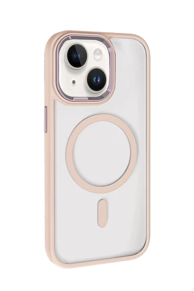 Apple iPhone 14 Terea Magsafe Kapak - Pembe - Resim 2