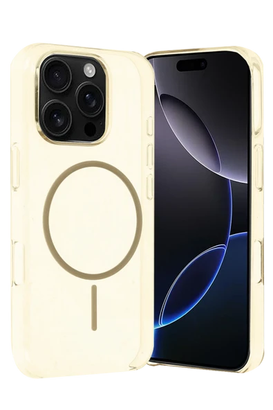 Apple iPhone 16 Pro PC Blank Magsafe Kapak - Çöl Titanyum - Resim 3