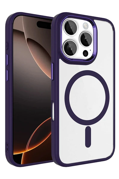 Apple iPhone 16 Pro Max Terea Magsafe Kapak - Derin Mor - Resim 5