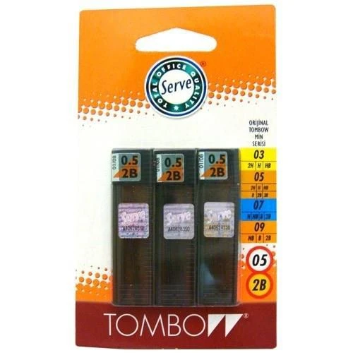Tombow Kalem Ucu 0,5 Mm 2B 3’Lü Blister ürün görseli