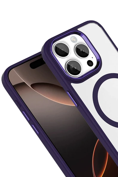 Apple iPhone 15 Pro Max Terea Magsafe Kapak - Derin Mor - Resim 6