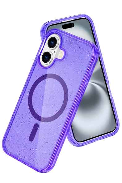 Apple iPhone 16 Star Magsafe Kapak - Mor - Resim 5