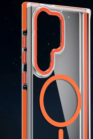 Samsung Galaxy S25 Ultra Bella Magsafe Kapak - Derin Mor - Resim 5