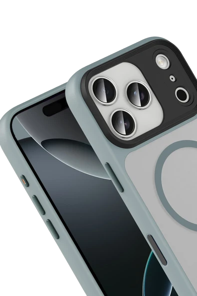 Apple iPhone 17 Pro Max Megane Magsafe Kapak - Titan Gri - Resim 2