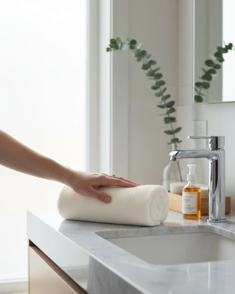 %100 Pamuk | Velune Banyo Havlusu | Kırık Beyaz | 80x160 | Otel Serisi - Resim 2