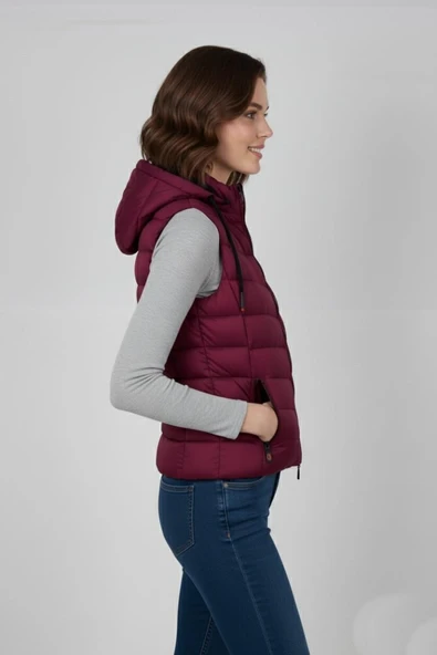 Kadın Kapüşonlu Spor Yelek 5000 BGL-ST04894 - Resim 11