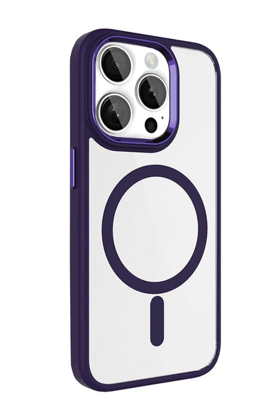 Apple iPhone 15 Pro Max Terea Magsafe Kapak - Derin Mor - Resim 3