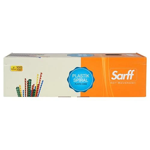 Sarff 14mm.BEYAZ DELUX Plastik Spiral 100 Adet - Resim 8