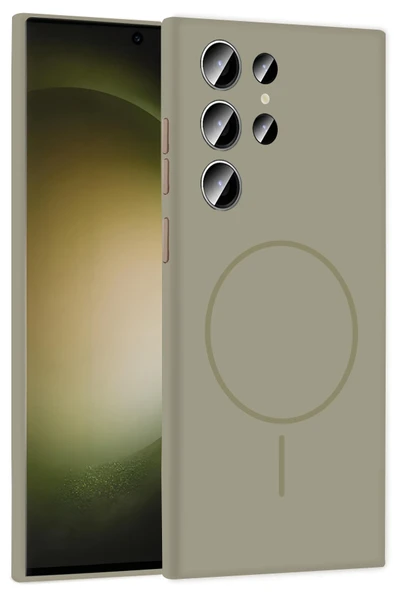 Samsung Galaxy S23 Ultra Kılıf Jully Magsafe Kapak - Çöl Titanyum ürün görseli 1
