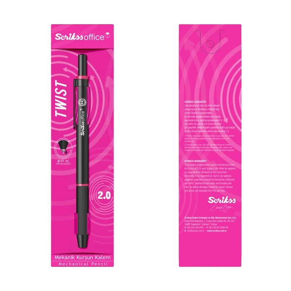 Scrikss Office Mekanik Kurşun Kalem 2.0 Twist Mavi - Resim 4