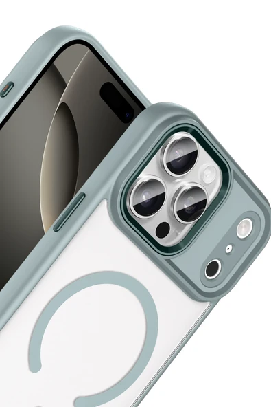 Apple iPhone 17 Pro Max Terea Magsafe Kapak - Gri - Resim 2