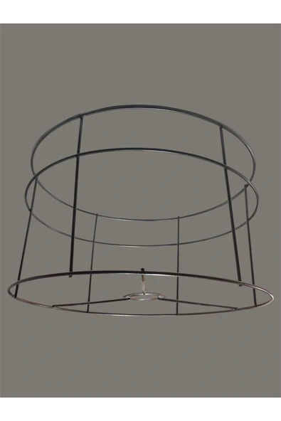 Silindir Lambader Teli , İskeleti Siyah Statik Boyalı - E27 (35 Cm) - Resim 3