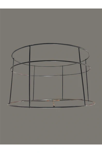 Silindir Lambader Teli , İskeleti Siyah Statik Boyalı - E27 (35 Cm) - Resim 2