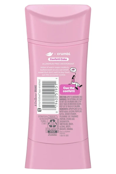 Dove Crumbl Confetti Cake Alüminyumsuz Stick Deodorant 74GR - 2