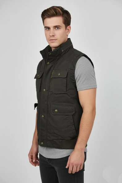 Erkek Kışlık İçi Peluş Spor Avcı Yelek 4101 BGL-ST04910 - Resim 5