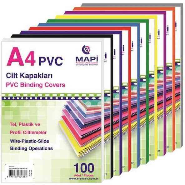 MAPI PVC A4 CİLT KAPAĞI TURUNCU 100 ADET