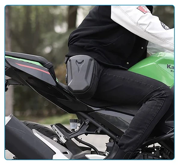 Lederax Motosiklet Bisiklet Scooter Bacak Çantası Bel Çantası LD617 - 3