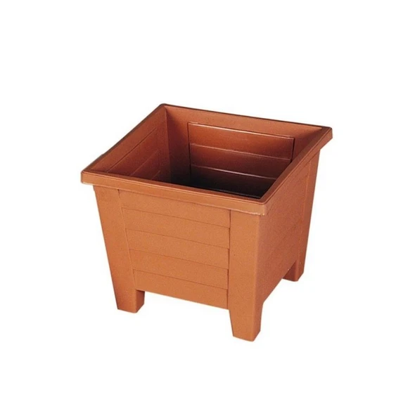 Omnipazar SY-5846 Dekoratif Plastik Kare Ayaklı Saksı 7 lt Kiremit 6 Adet - Resim 3