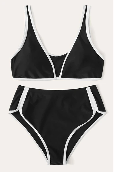 Kadın Siyah Pedli Yüksel Bel Sütyen Külot Takımı – Modern, Konforlu ve Günlük Kombinlere Uygun - 3