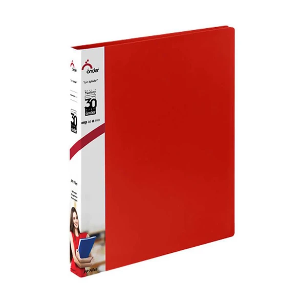 Önder PP 2 Halkalı Dosya Kırmızı 1102-2 ürün görseli