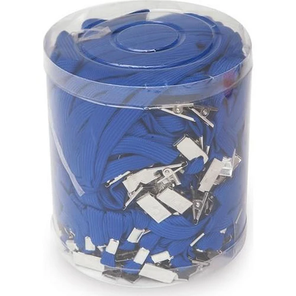 İnox Klipsli Yaka Kartı İpi(Mavi) 7705 ürün görseli