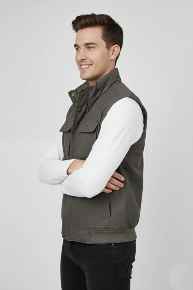 Erkek Kışlık İçi Peluş Spor Avcı Yelek 4101 BGL-ST04910 - Resim 12