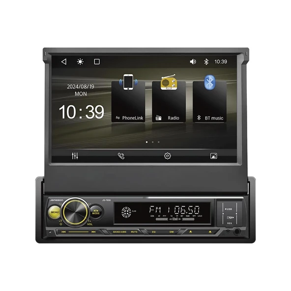 JAMESON JS-7050v3-7''HD EKRAN-BT5.0-USB-FM-MP3-HIZLI ŞARZ-KABLOSUZ CARPLAY-4X60W-KAMERA HEDİYELİ-YENİ SERİ İNDASH TEYP