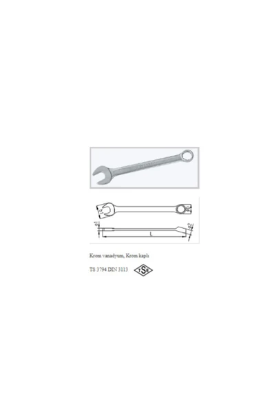 13 Mm Kombine Anahtar Kısa Boy - Resim 4
