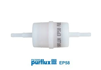 PURFLUX EP58 ŞEFFAF BENZİN ARA FİLTRE KÜÇÜK TİP ÜNİVERSAL 7700544588-82425649-251201511D ürün görseli 1