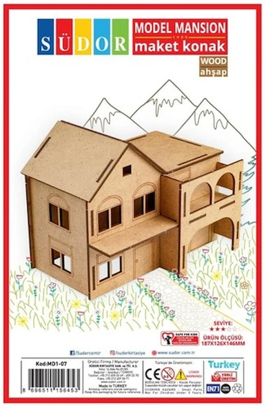 SÜDOR MD1-07 AHŞAP MAKET KONAK ürün görseli