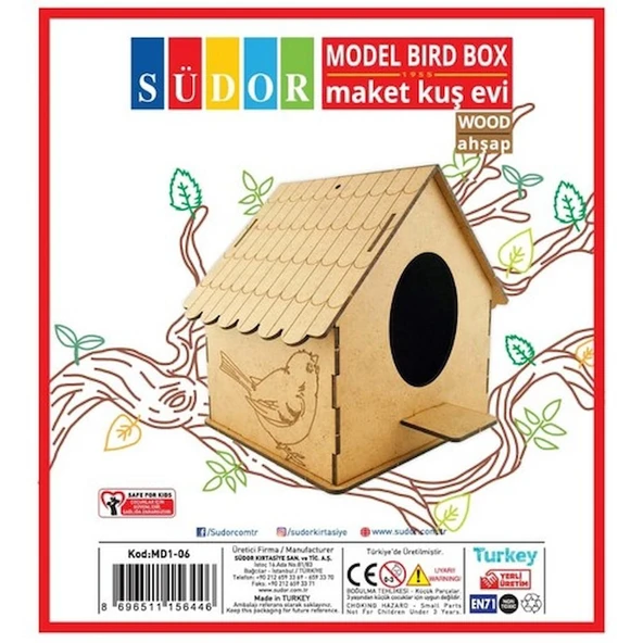 SÜDOR MD1-06 AHŞAP MAKET KUŞ EVİ ürün görseli