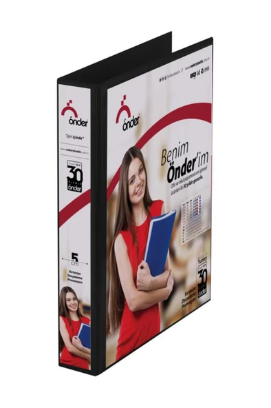 Önder PVC A4 Firma Klasörü 5 Cm. 4 Halkalı Siyah 2015-3 ürün görseli