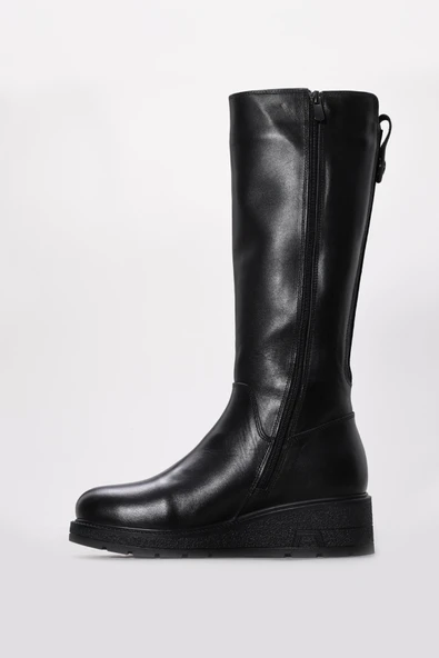 Hakiki Deri Kürklü  Kadın Klasik Çizme 124KZA2314DL - Resim 3