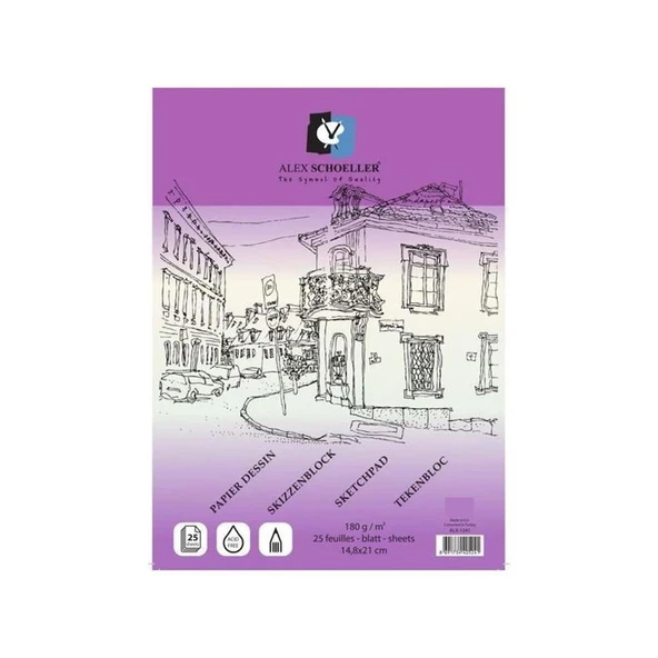 Alex Schoeller Eskiz Blok A5 180 Gr 25'Li  ALX-1241 ürün görseli