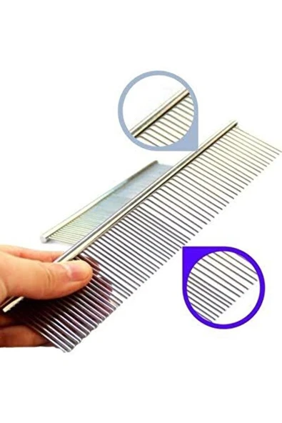 Mucit Home Metal Köpek Tarağı Pet Pire Tarağı Kıtık Açıcı - Resim 3