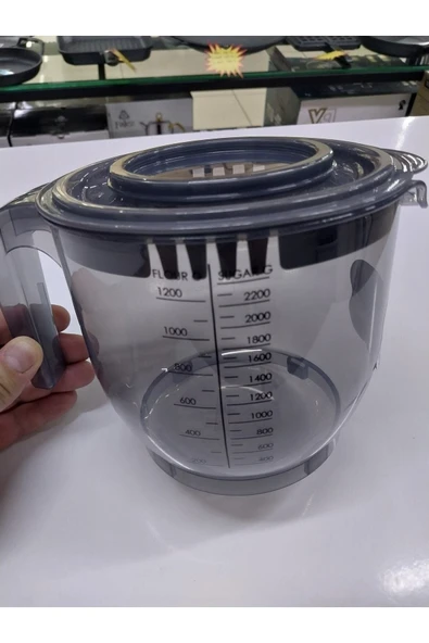 Technow Vip Ahmet VP-023 2200ml Kumsal Kapaklı Çırpma Mikser Kabı - Resim 3