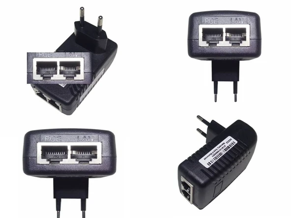 IP Kameralar İçin 24V 0.5A 12W POE Ethernet Adaptör RETRO