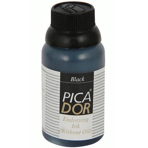 PICADOR ISTAMPA MÜREKKEBİ 500ml  SİYAH ürün görseli