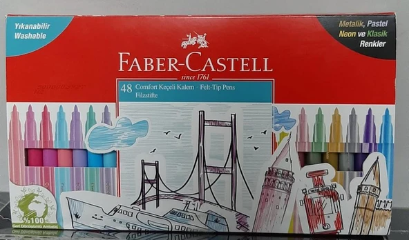 Faber-Castell Comfort Keçeli Kalem Maxi Set, 48li ürün görseli