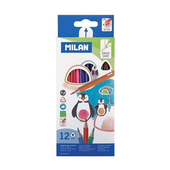 Milan Kuruboya Kalemi Üçgen Gövde 12’Li 0722312 ürün görseli