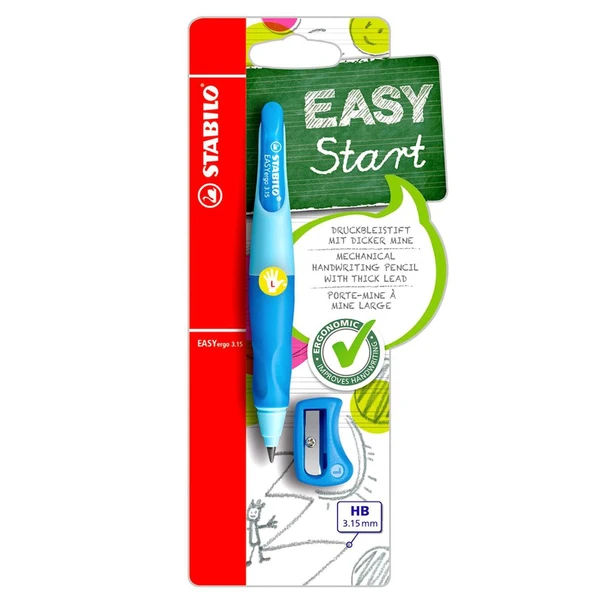 Stabilo Easyergo 3.15 (L) Sol Kalem- Mavi Blister ürün görseli